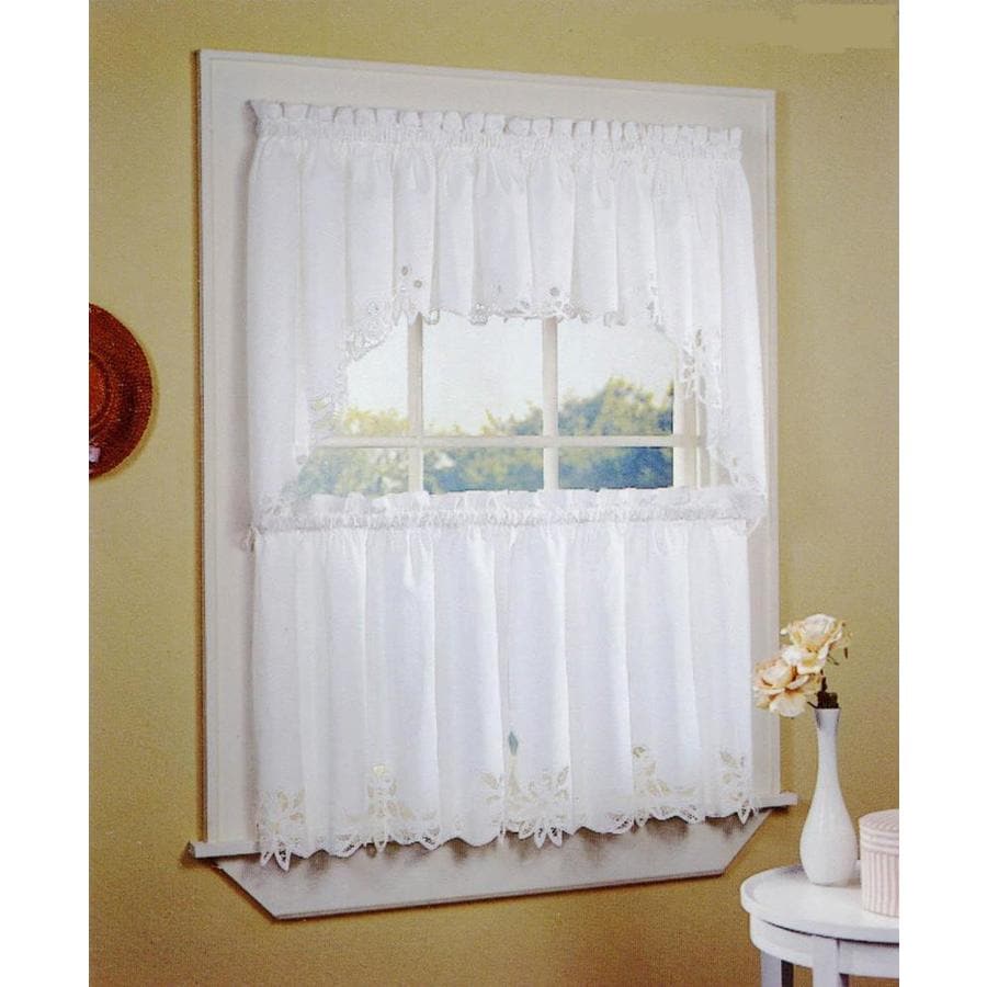 CHF Battenburg 24-in Tier Set White in the Valances department at Lowes.com