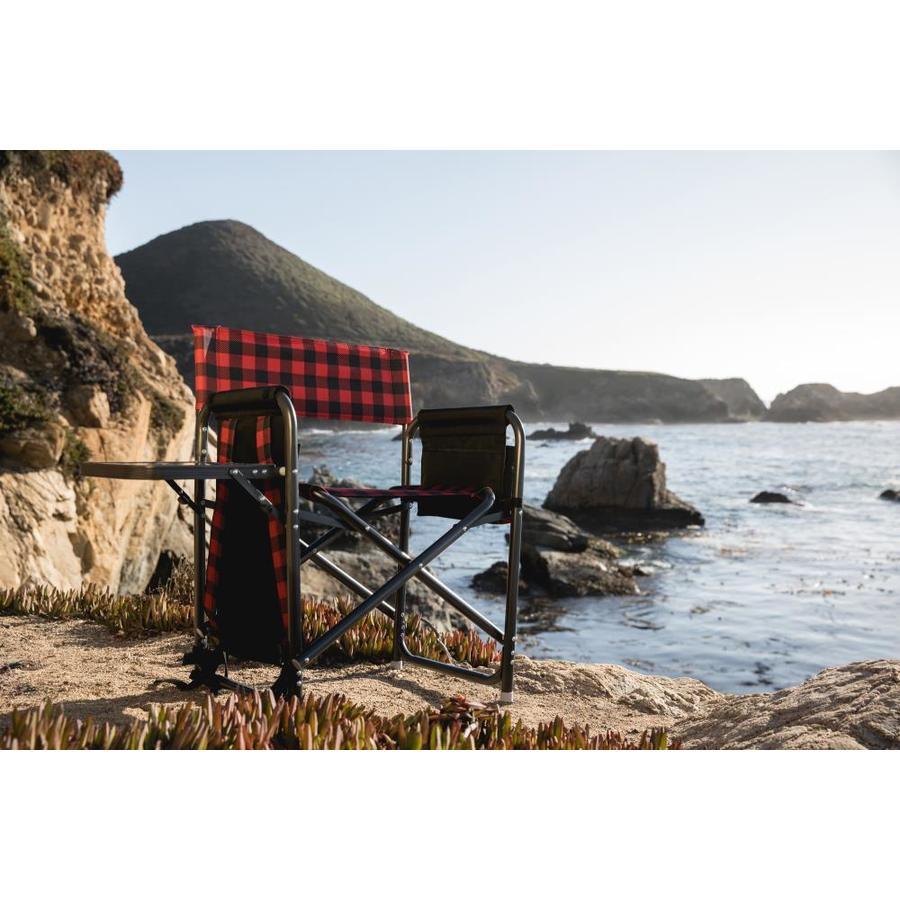 Picnic Time Red and Black Buffalo Plaid Pattern Folding Camping Chair ...