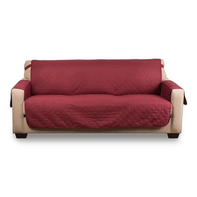 DII Cranberry Matelasse Sofa Slipcover in the Slipcovers
