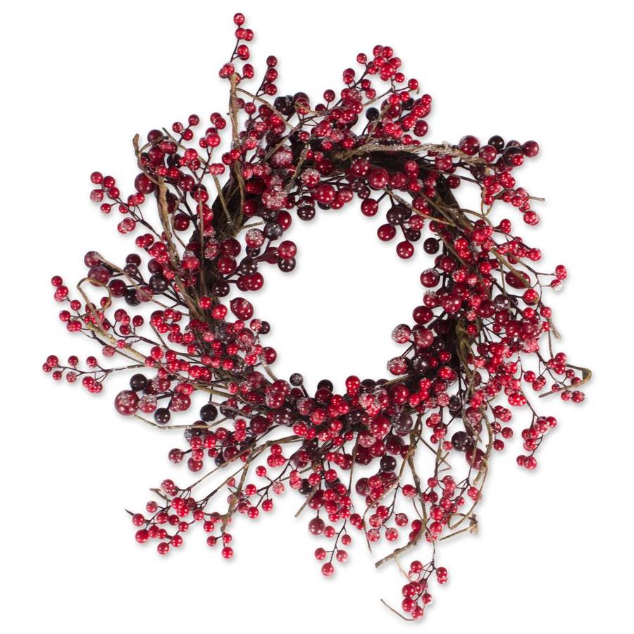 DII 20in Frosted Berry Frosted Artificial Christmas Wreath (Unlit) in