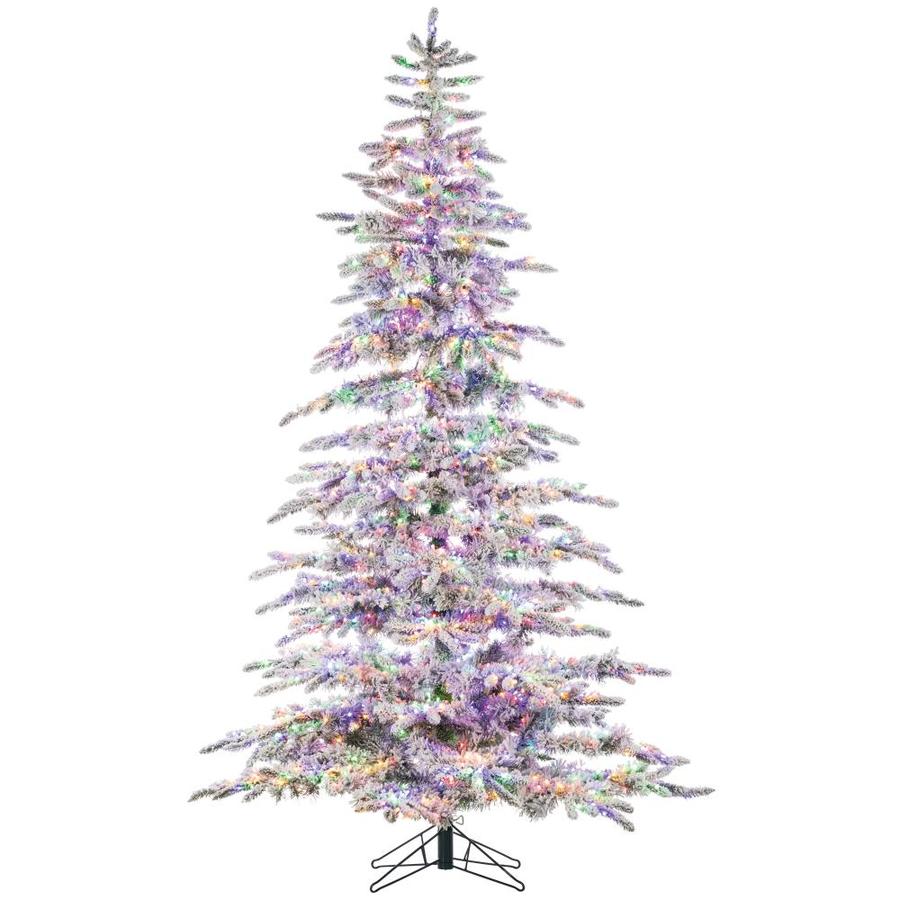 Sterling Tree Company 7ft PreLit Flocked Artificial Christmas Tree