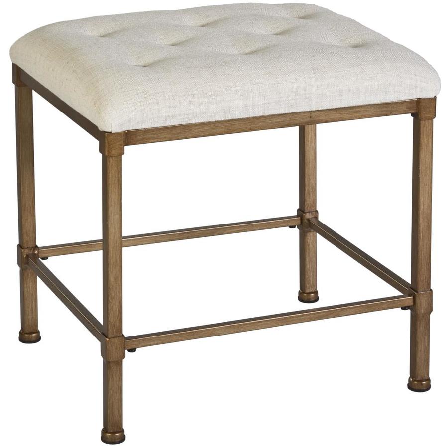 Hillsdale Furniture Golden Bronze Rectangular Makeup Vanity Stool in ...