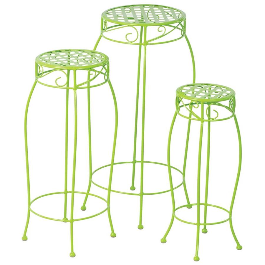 Green Plant Stands at