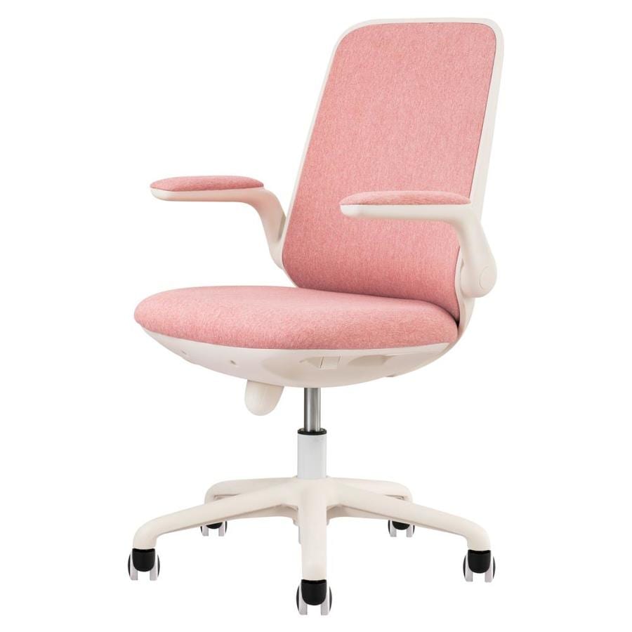 Ovios Moiran Pink Contemporary Ergonomic Adjustable Height Swivel Desk Chair In The Office Chairs Department At Lowes Com