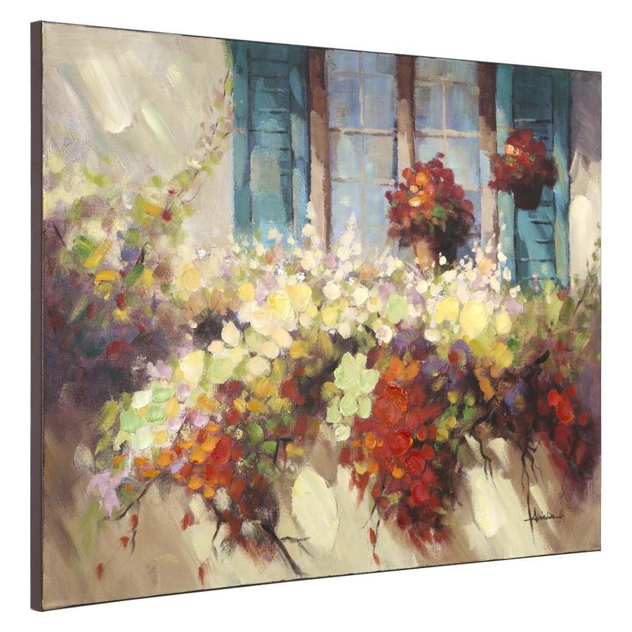 Yosemite Home Decor Acrylic Painting Frameless 36-in H x 48-in W Floral ...