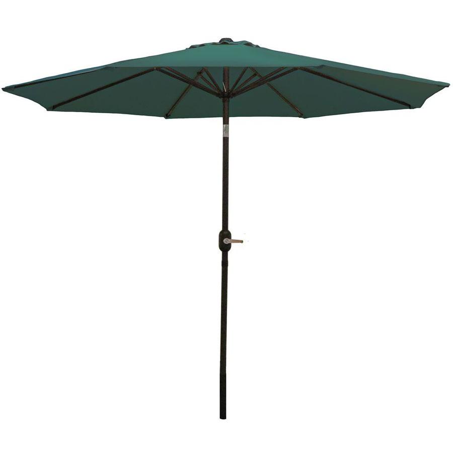 Sunnydaze Decor 9 Ft Octagon Beige With Black Steel Frame Solar Powered Push Button Tilt Market Patio Umbrella In The Patio Umbrellas Department At Lowes Com