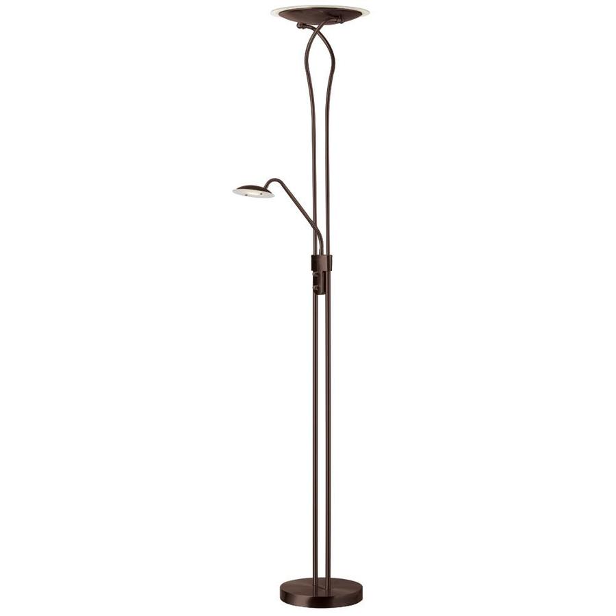 Dainolite 71 In Bronze Torchiere With Reading Light Floor Lamp In The Floor Lamps Department At Lowes Com