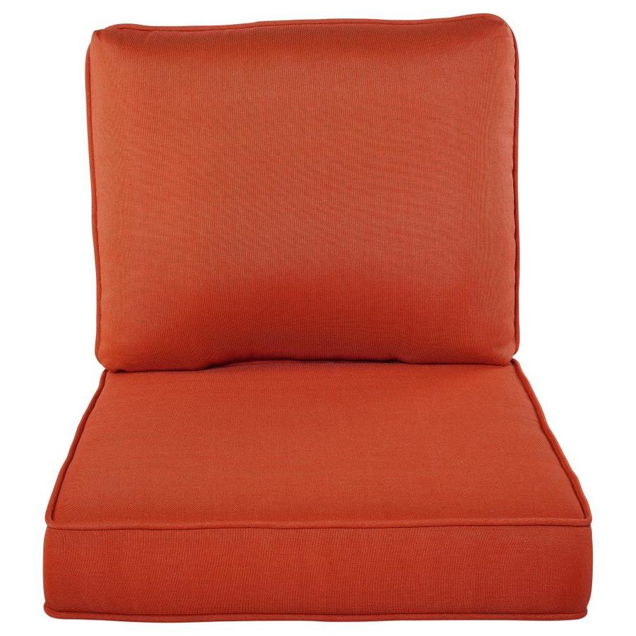 Haven Way 2-Piece Coral Deep Seat Patio Chair Cushion in the Patio ...