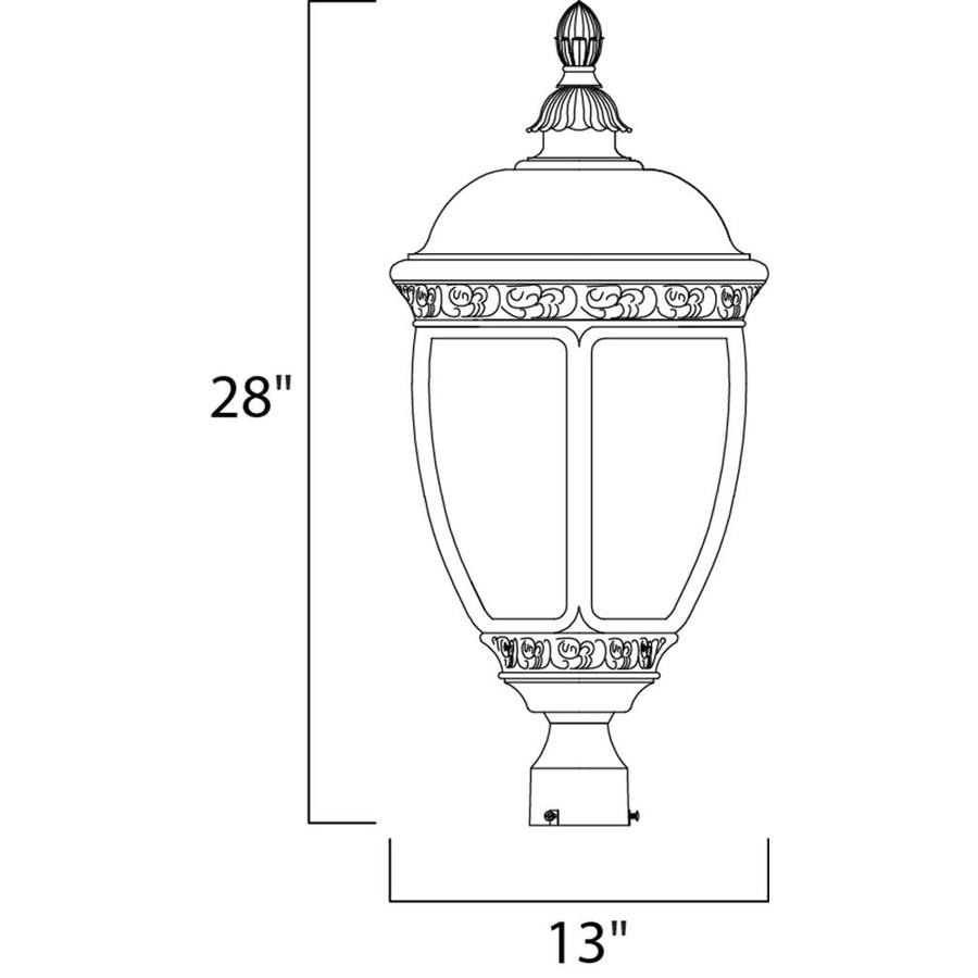 Maxim Lighting Knob Hill DC 3-Light 13-in Wide Sienna Outdoor Pole/Post ...