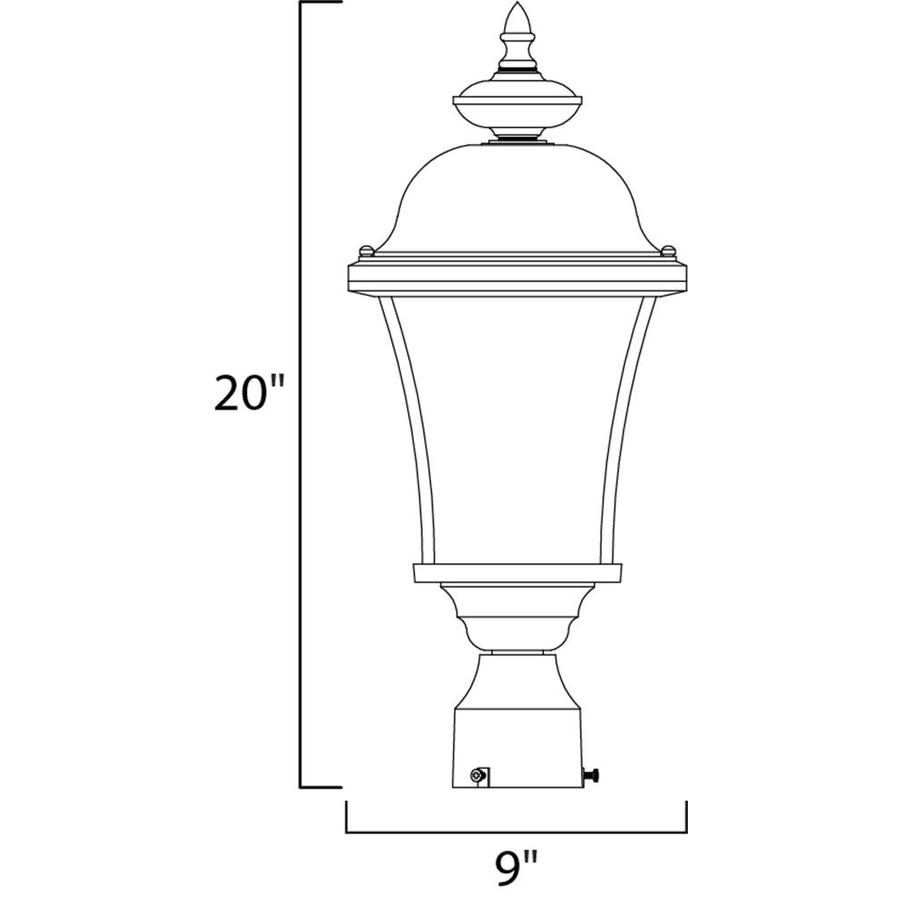 Maxim Lighting Senator 1-Light 9-in Wide Black Outdoor Pole/Post Mount ...