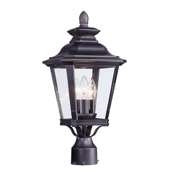Maxim Lighting Knoxville 3Light 9in Wide Bronze Outdoor Pole/Post Mount in the Post Light
