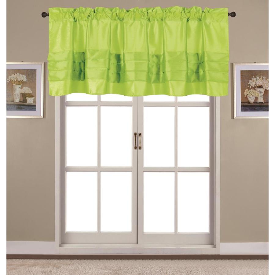 RT Designers Collection Nancy Faux Silk Pleated Rod Pocket Valance 18 ...