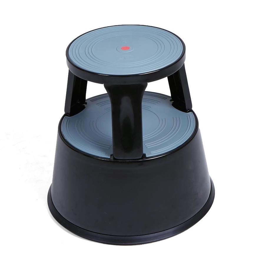 Mind Reader 2-Step 300-lb Capacity Black Plastic Step Stool in the Step