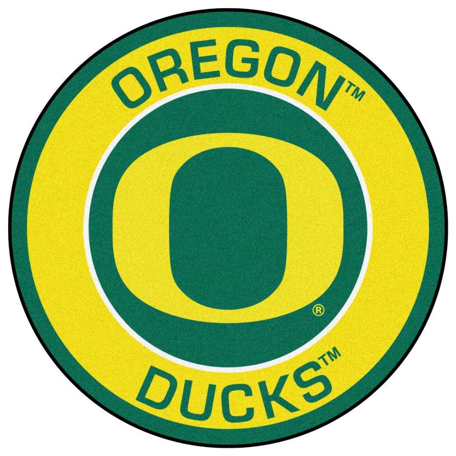 FANMATS Oregon Ducks NCAA Roundel Mat 2ft x 2ft Green Round Indoor