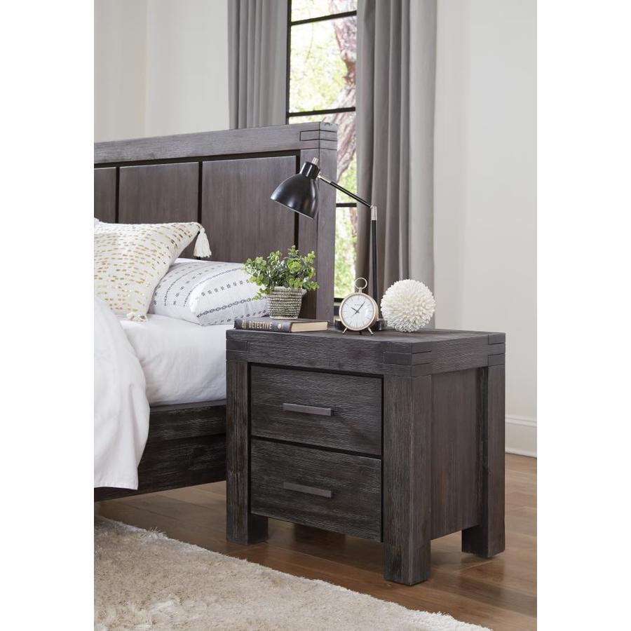 Modus Furniture Meadow Graphite Acacia Nightstand in the Nightstands
