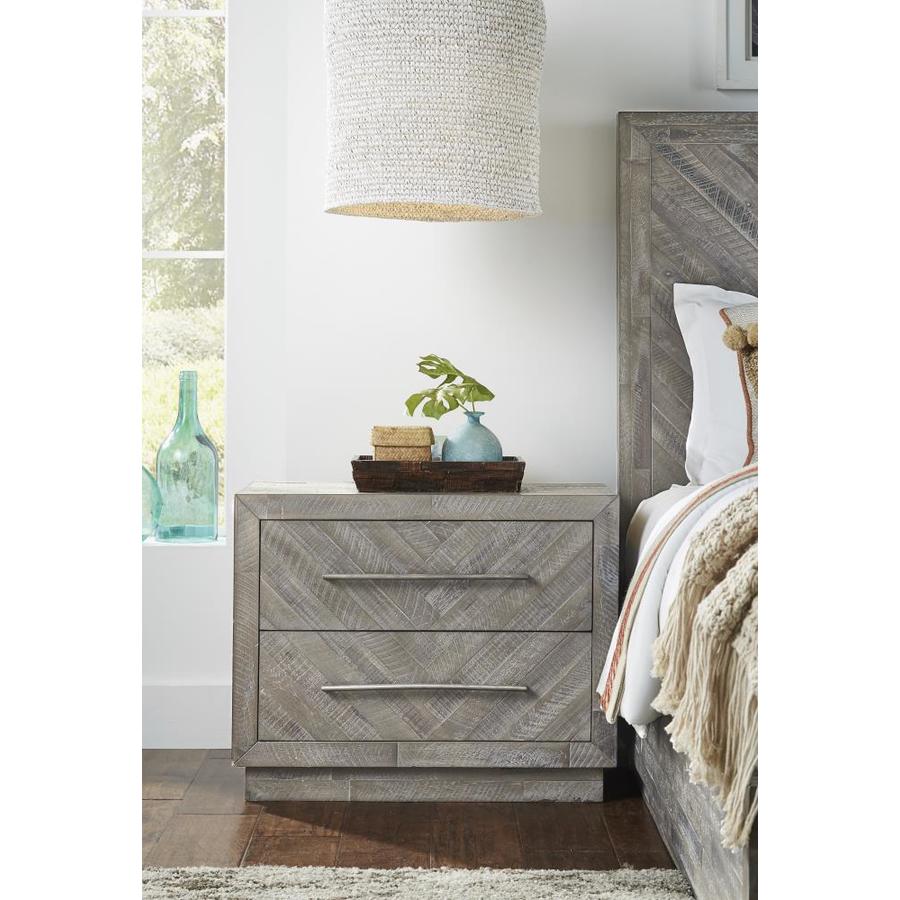 Modus Furniture Oxford Basalt Grey Acacia Nightstand In The Nightstands Department At Lowes Com