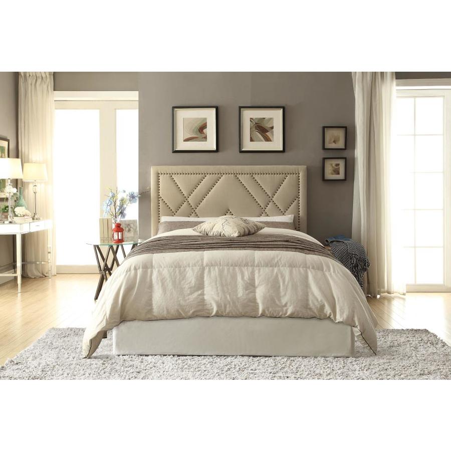 Modus Furniture Geneva Powder King Linen Upholstered Headboard in the ...