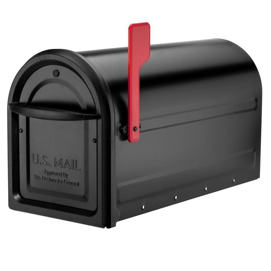 Architectural Mailboxes Mapleton Large Metal Black Post Mount Mailbox ...