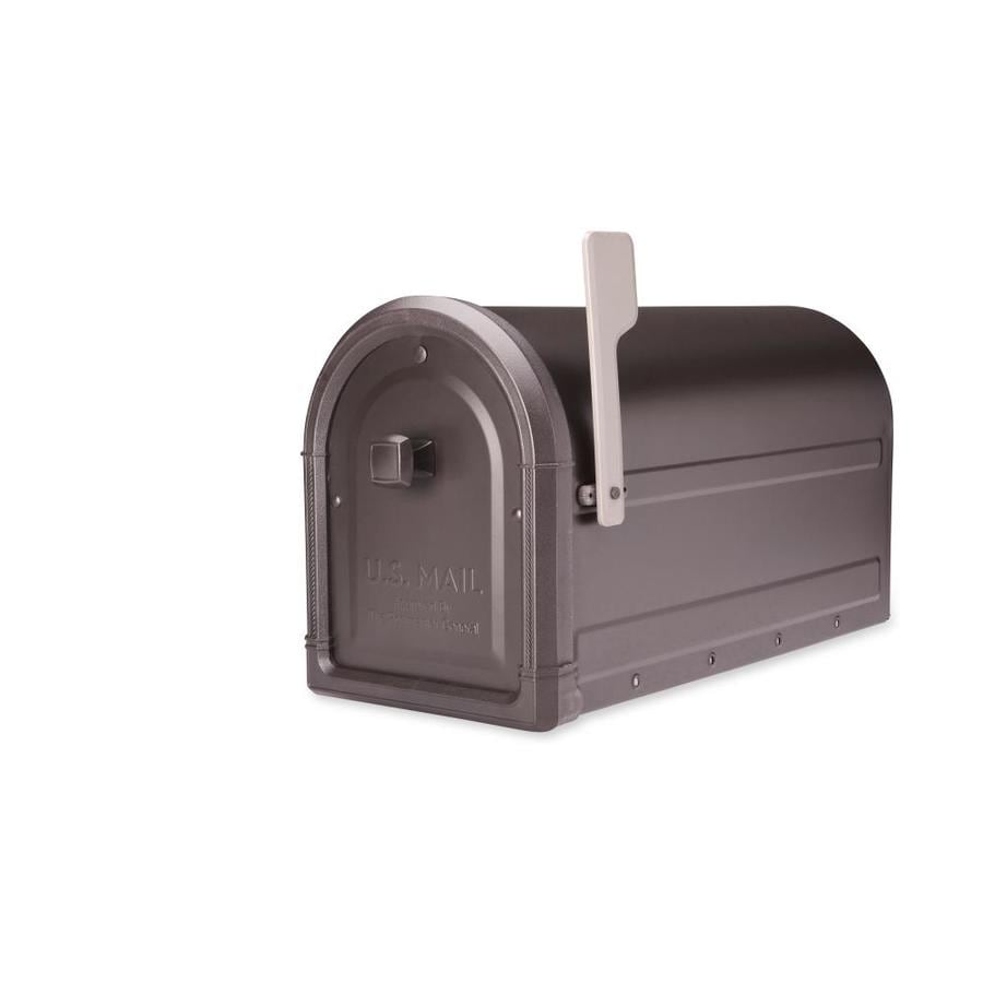 Architectural Mailboxes Roxbury Large Metal Black Post Mount Mailbox in ...