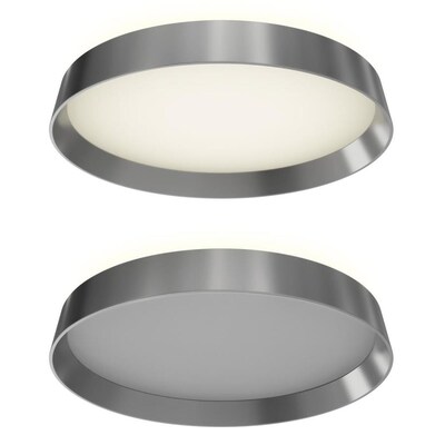 DALS Lighting 12-in Satin Nickel Modern/Contemporary Flush Mount Light ENERGY STAR DALS Lighting 12-in Satin Nickel Modern/Contemporary Flush Mount Light ENERGY STAR