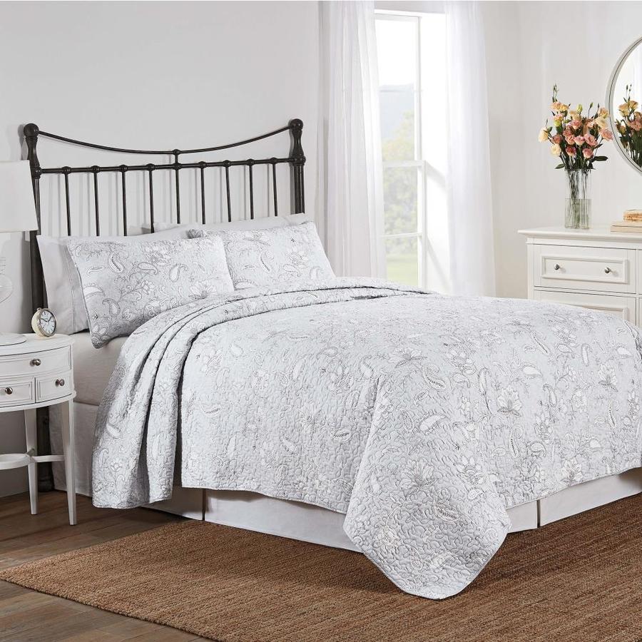 WestPoint Home Nostalgia Home Tiffany King Light Grey Quilt Set in the ...