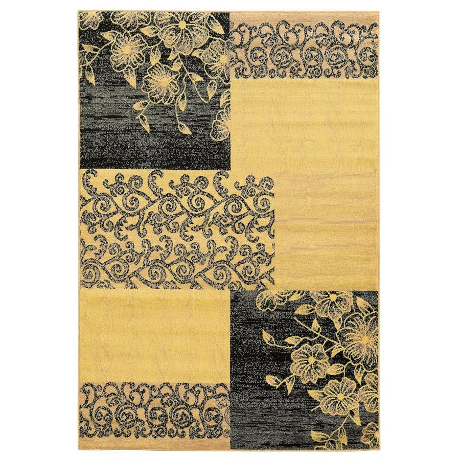 Linon Elegance Collection 8 x 10 Elegance Napa Patchwork Cream