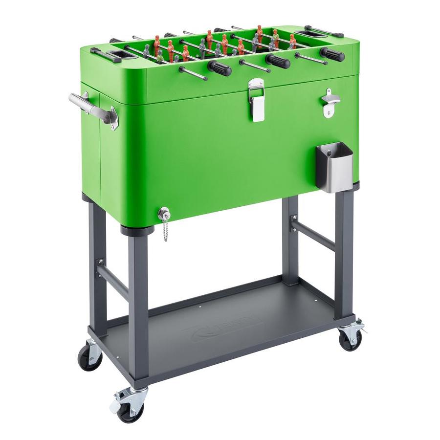 TRINITY 80 Quart Foosball Cooler Detachable Tub with Cover, Green in
