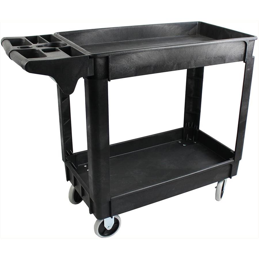 MaxxHaul Max Works Industrial Polypropylene Two-Tray Cart 30-in x 16-in ...