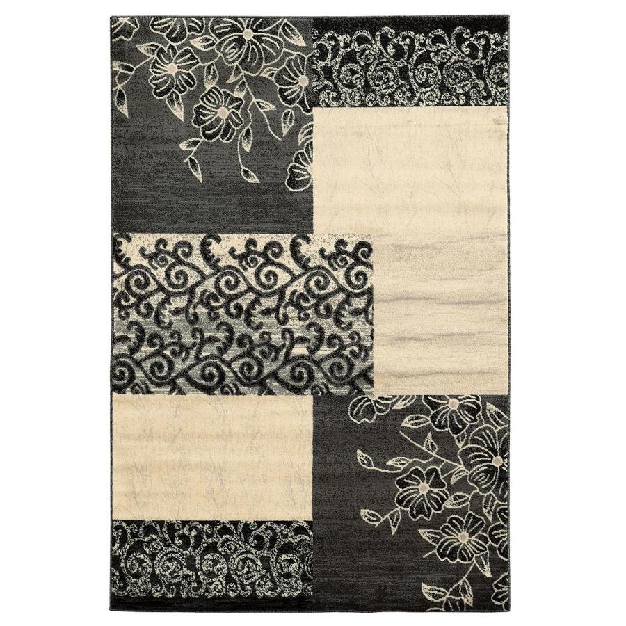 Linon Elegance Collection 5 x 7 Elegance Napa Patchwork Grey