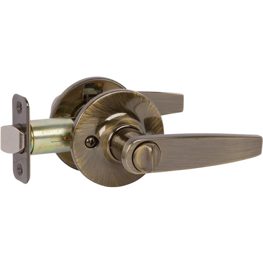 Delaney Hardware Delaney Callan Antique Brass Reversible Privacy Door Handle In The Door Handles Department At Lowes Com