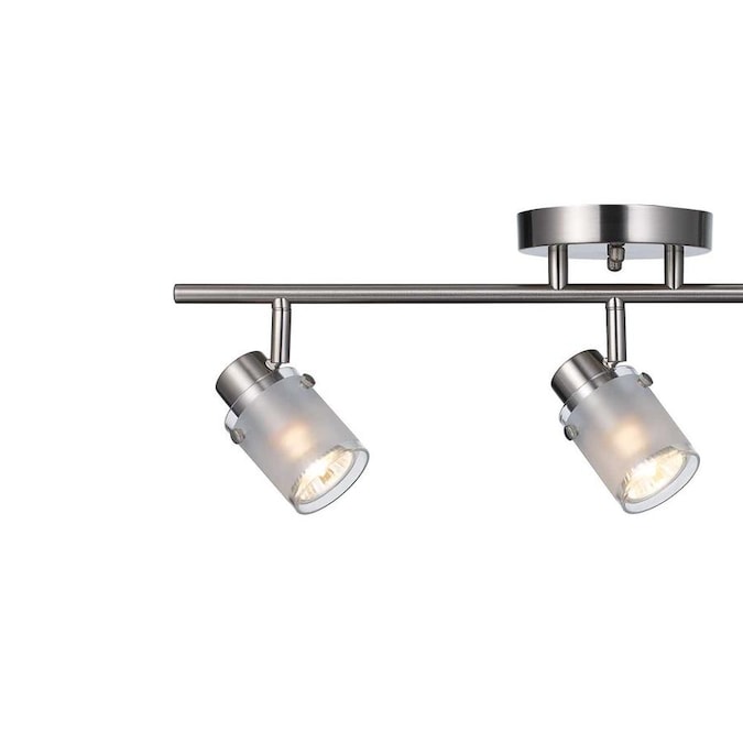 lighting ceiling fans allen roth cadigan 3 light 17 75 in satin nickel dimmable led track bar fixed track light kit ceiling lights