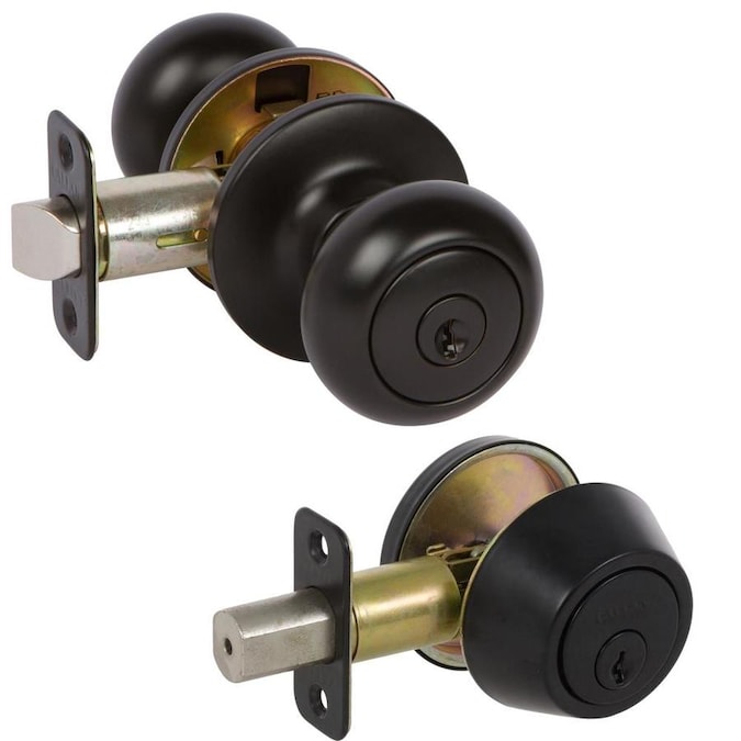 Delaney Hardware Delaney Callan Black Single-Cylinder Deadbolt Combined