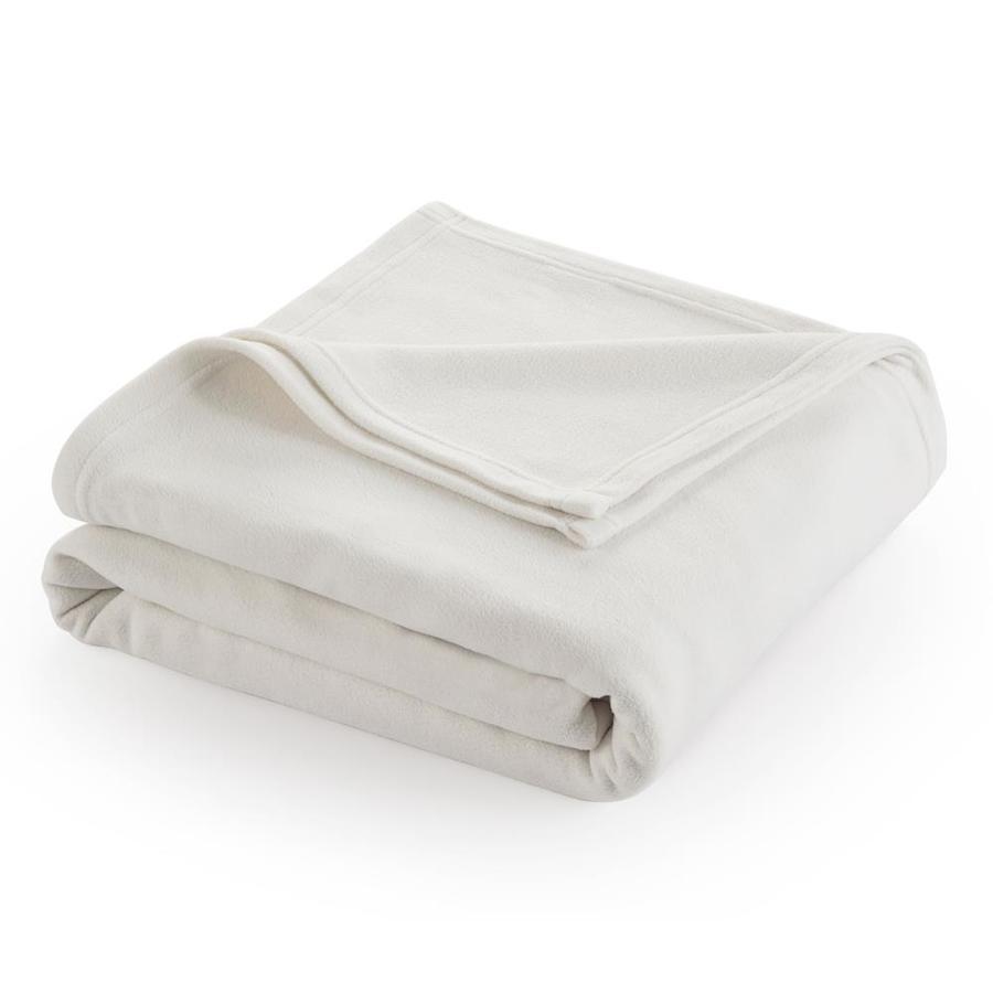 WestPoint Home Martex Super Soft Fleece Blanket Collection Ivory 66-in ...