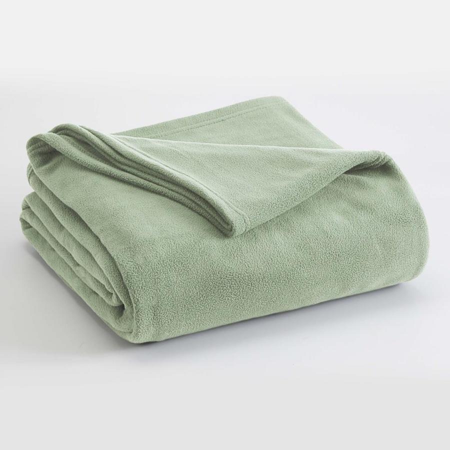 Westpoint Home Vellux Fleece Blanket Desert Sage 108 In X 90 In Polyester Blanket In The Blankets Throws Department At Lowes Com