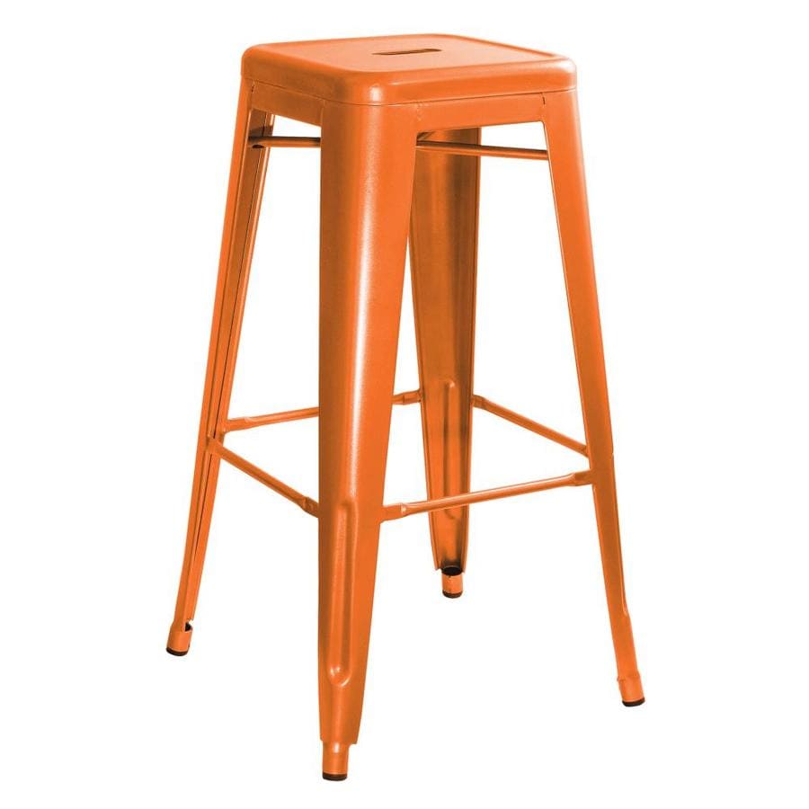 AmeriHome Loft Series Orange Small Bar Stool in the Bar Stools ...