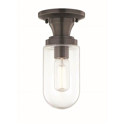 Mitzi by Hudson Valley Lighting Clara 4.75-in Old Bronze Modern/Contemporary Incandescent Semi-Flush Mount Light Mitzi by Hudson Valley Lighting Clara 4.75-in Old Bronze Modern/Contemporary Incandescent Semi-Flush Mount Light