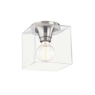 Mitzi by Hudson Valley Lighting Grace 7.25-in Polished Nickel Modern/Contemporary Flush Mount Light Mitzi by Hudson Valley Lighting Grace 7.25-in Polished Nickel Modern/Contemporary Flush Mount Light