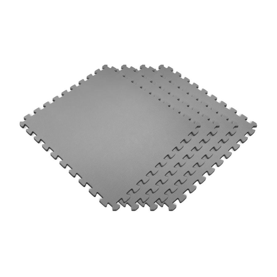 Norsk 4-Pack 24-in x 24-in Gray (solid color) Foam Tile Multipurpose ...