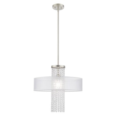 Livex Lighting Bella Vista 1-Light Brushed Nickel Modern/Contemporary Chandelier Livex Lighting Bella Vista 1-Light Brushed Nickel Modern/Contemporary Chandelier