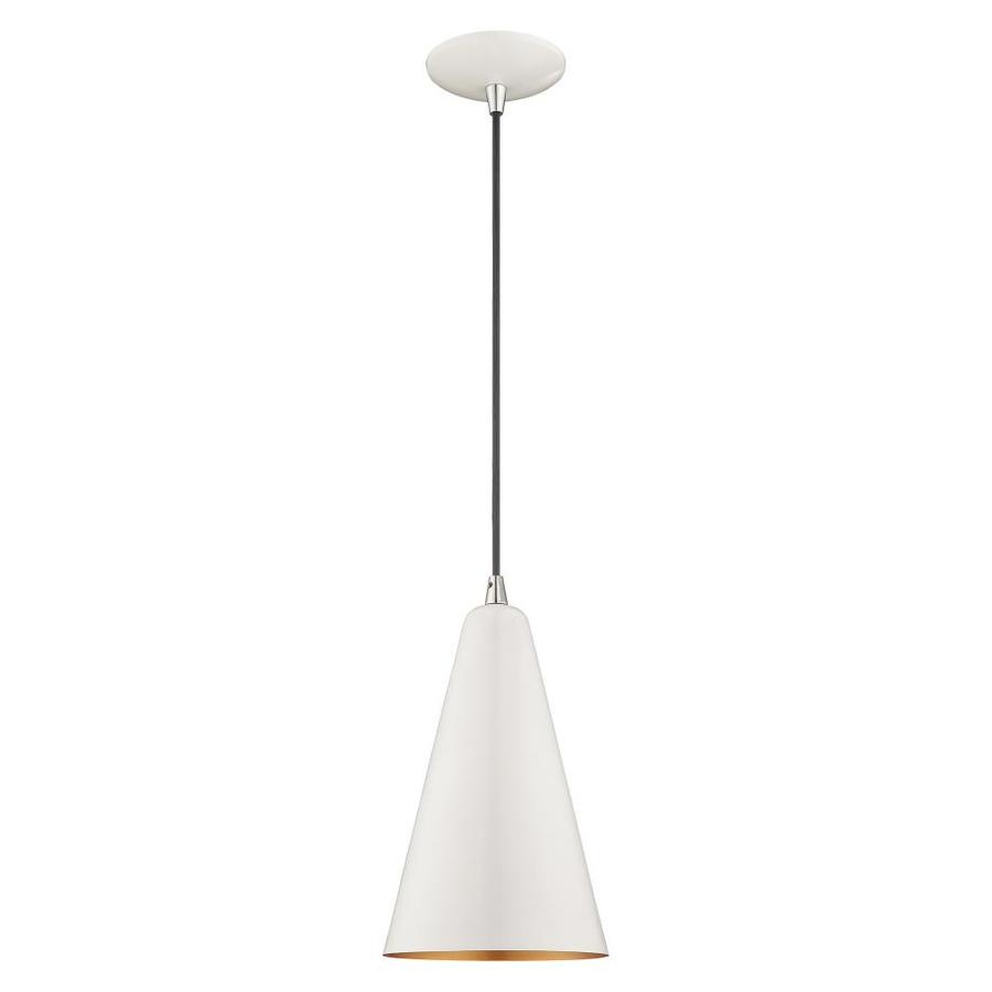 Livex Lighting Metal Shade Mini Pendants Shiny White Modern   1002970410 