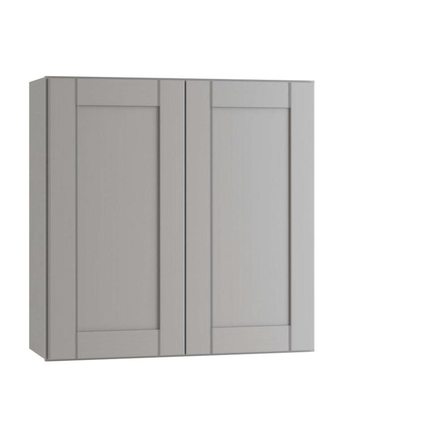 Ideal Cabinetry Xpress 18 X 30 Wall Cabinet Hinged Left Shaker Style In Volcano Gray Finish In The Semi Custom Kitchen Cabinets Department At Lowes Com