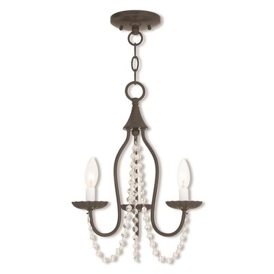 Livex Lighting Alessia 3-Light English Bronze Traditional Chandelier Livex Lighting Alessia 3-Light English Bronze Traditional Chandelier