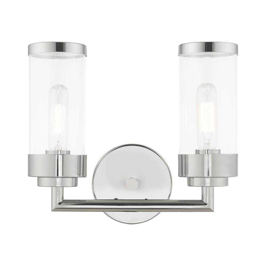 Livex Lighting Hillcrest 2Light Chrome Transitional Vanity Light in