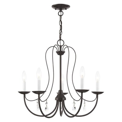 Livex Lighting Mirabella 5-Light English Bronze Transitional Chandelier Livex Lighting Mirabella 5-Light English Bronze Transitional Chandelier