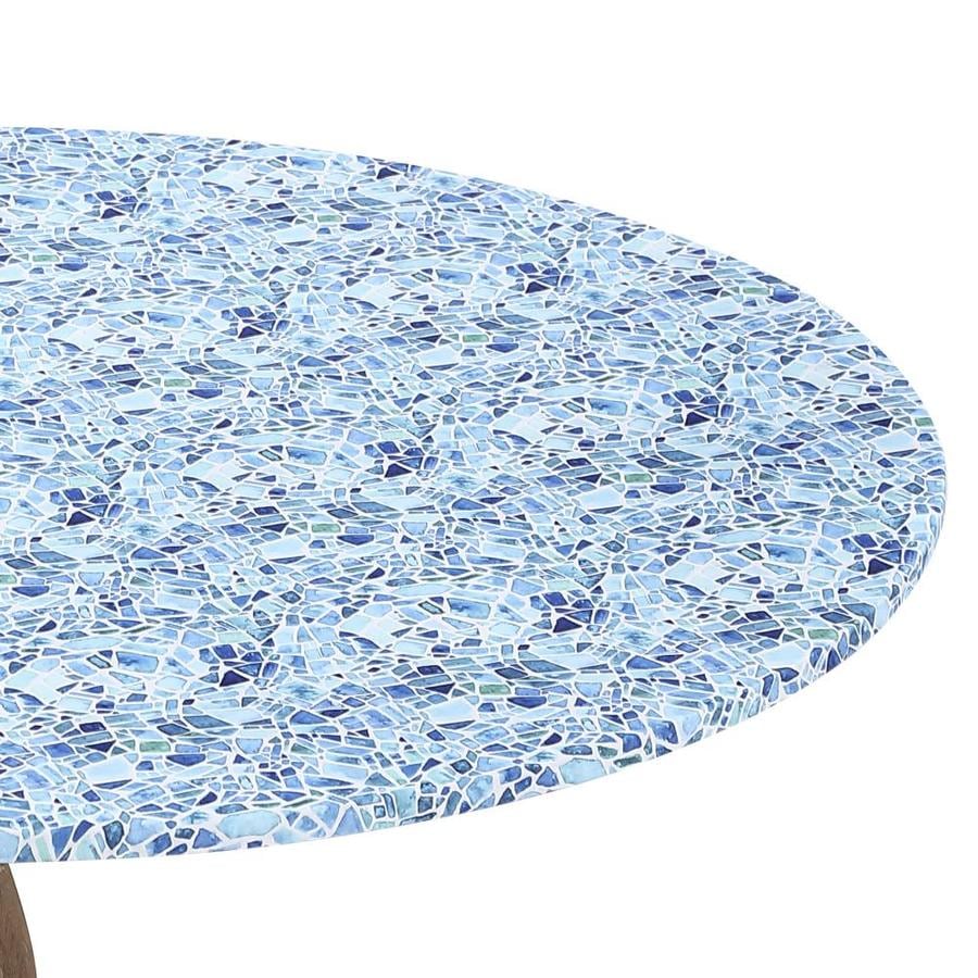 Brielle Home Fitted Table Cover, Mosaic, 48in in the Table Covers