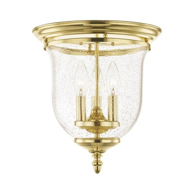 Livex Lighting Legacy Polished Brass Traditional Incandescent Flush Mount Light Livex Lighting Legacy Polished Brass Traditional Incandescent Flush Mount Light