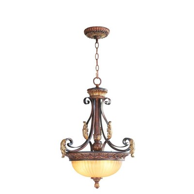Livex Lighting Villa Verona 3-Light Bronze Traditional Chandelier Livex Lighting Villa Verona 3-Light Bronze Traditional Chandelier