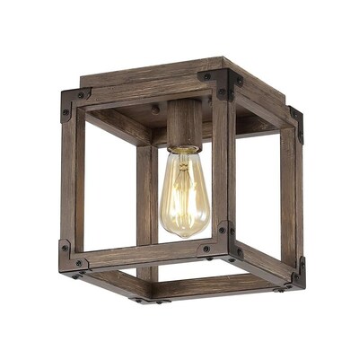 JONATHAN Y Magnolia 8-in Brown Modern/Contemporary Flush Mount Light JONATHAN Y Magnolia 8-in Brown Modern/Contemporary Flush Mount Light
