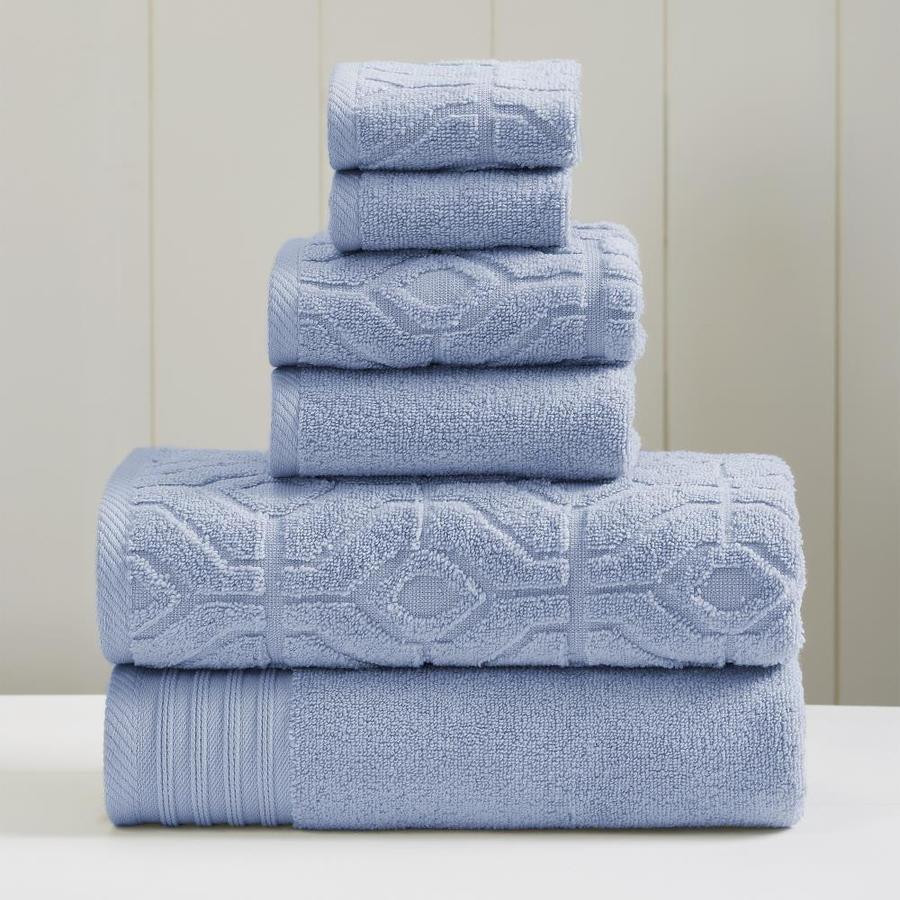 blue bathroom towels