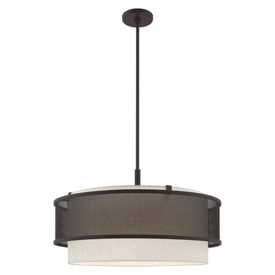 Livex Lighting 5 Light Bronze Pendant Chandelier Livex Lighting 5 Light Bronze Pendant Chandelier